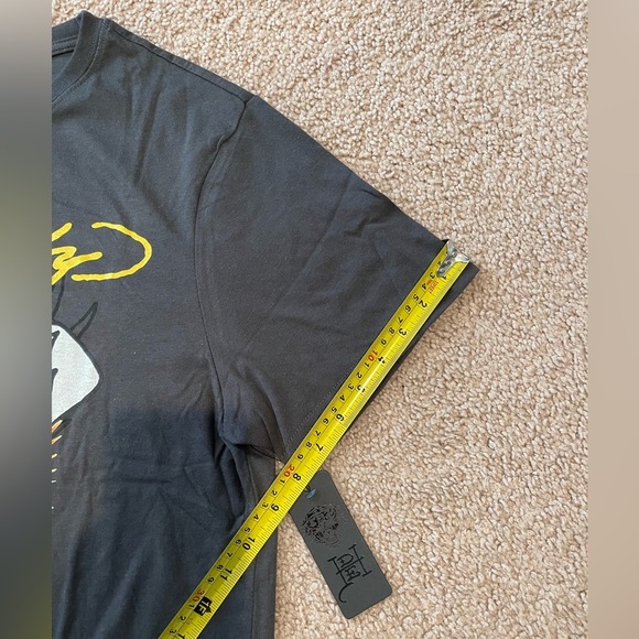 ED HARDY Ace Skull Men's Charcoal Gray T-shirt - Picture 8 of 10